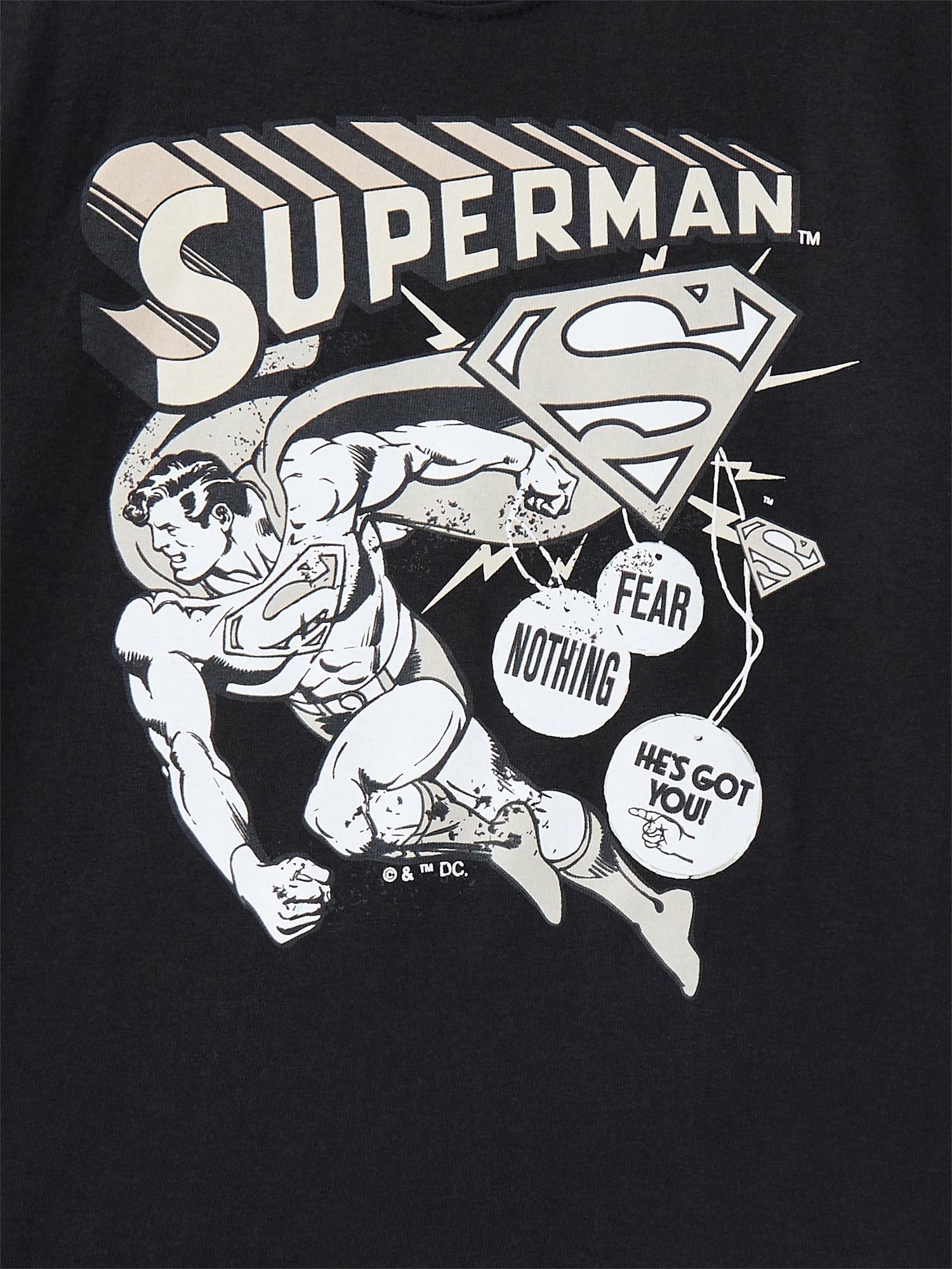 Superman Boys Cotton Graphic Tee with Short Sleeves, Sizes XS-2XL