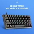 thumbnail image 2 of Teclado BAJEAL G101 61 teclas Teclado mecánico con cable Teclado con retroiluminación RGB PBT Inyección de dos colores Teclado mecánico Interruptor azul negro BAJEAL Teclado, 2 of 5