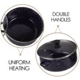 thumbnail image 3 of HEALEEP 3Pcs Enamel Soup Pot Blue Cooking for Preparing Desserts Salads Instant Noodles, 3 of 8