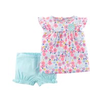 Toddler Girl Short Sleeve Tunic & Shorts, 2pc Outfit Set