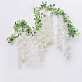 thumbnail image 6 of Safeglitz Artificial Wisteria Vine Hanging Flowers, 20-Bunch Set for Garden or Wedding Decor, Lifelike Cloth Petals for Romantic & Elegant Cascading Display, 91CM Length, 6 of 9