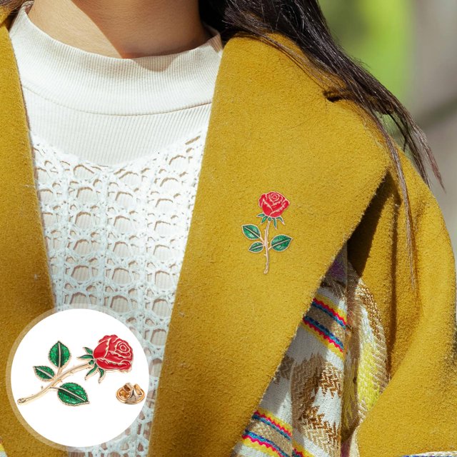 unbranded Rosa Esmaltado De Aleación Creativo Para De Mujer Accesorio