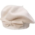 thumbnail image 5 of YooGuoGuo Beret Hats for Women Winter Cap 1920s Chic Style Wool Bow Beanie French Artist Caps, 5 of 7