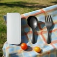 thumbnail image 4 of 304 Stainless Steel Fork and Spoon Set Outdoor Picnic Camping Travel Portable Tableware Set, 4 of 5
