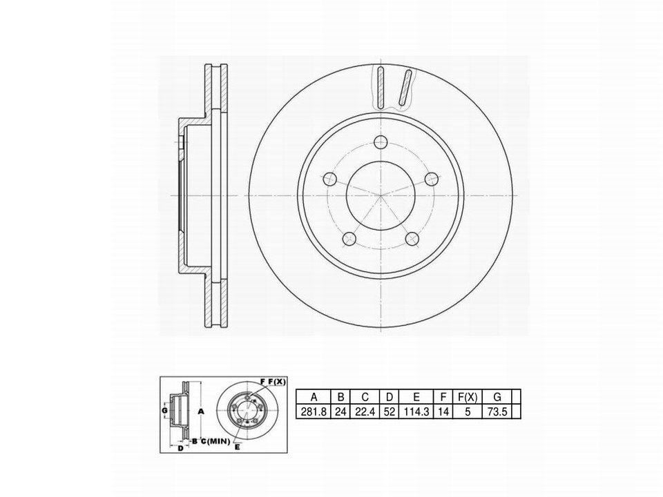 Winstop Brake Rotor, Front WS230960, Chrysler Concorde 1995-1993