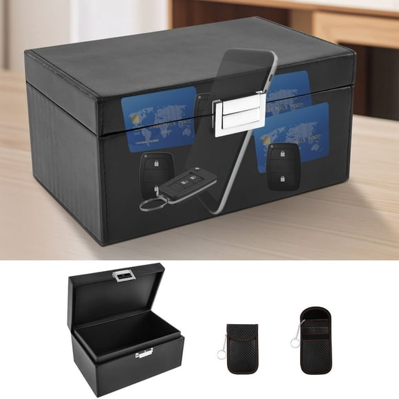 HLONK Faraday Box Key Fob Protector Faraday Box Signal Blocking Shielding Box for Car Keys Car Key Signal Blocking Box Keyless Entry Car Key Safe Protector Car Alarm Anti-Theft Shieldin
