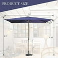 thumbnail image 6 of 6.5x10 ft Rectangular Patio Umbrella Outdoor Market Table Umbrella Aluminum Pole with Tilt and Crank 6 Sturdy Ribs for Deck Lawn Pool, Navy Blue, 6 of 10