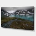 thumbnail image 2 of Turquoise Mountain Lake with Clouds - Landscape Canvas Art Print, 2 of 4