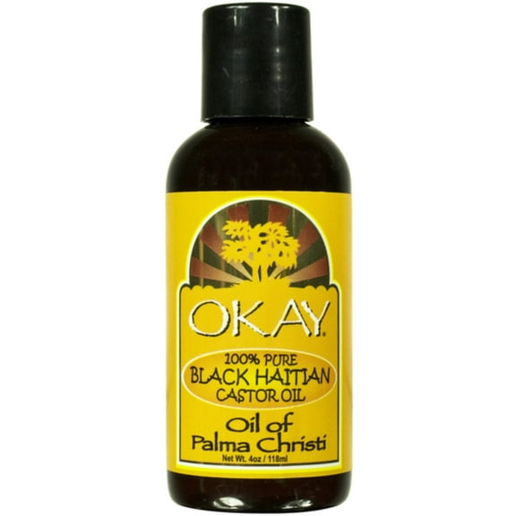 Okay 100% Pure Black Haitian Castor Oil, 4 oz
