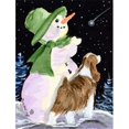 thumbnail image 1 of 28 x 40 In. Snowman With English Springer Spaniel Flag Canvas, House Size, 1 of 1