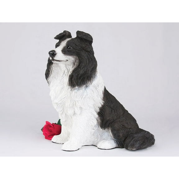Border Collie Cremation Pet Urn for a Dog Memorial in remembrance of your beloved family pet