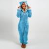 thumbnail image 1 of Pantalon Large pour Femmes Combinaison à Manches Longues avec Capuche Pyjama Décontracté d'Hiver Chaud, 1 of 6