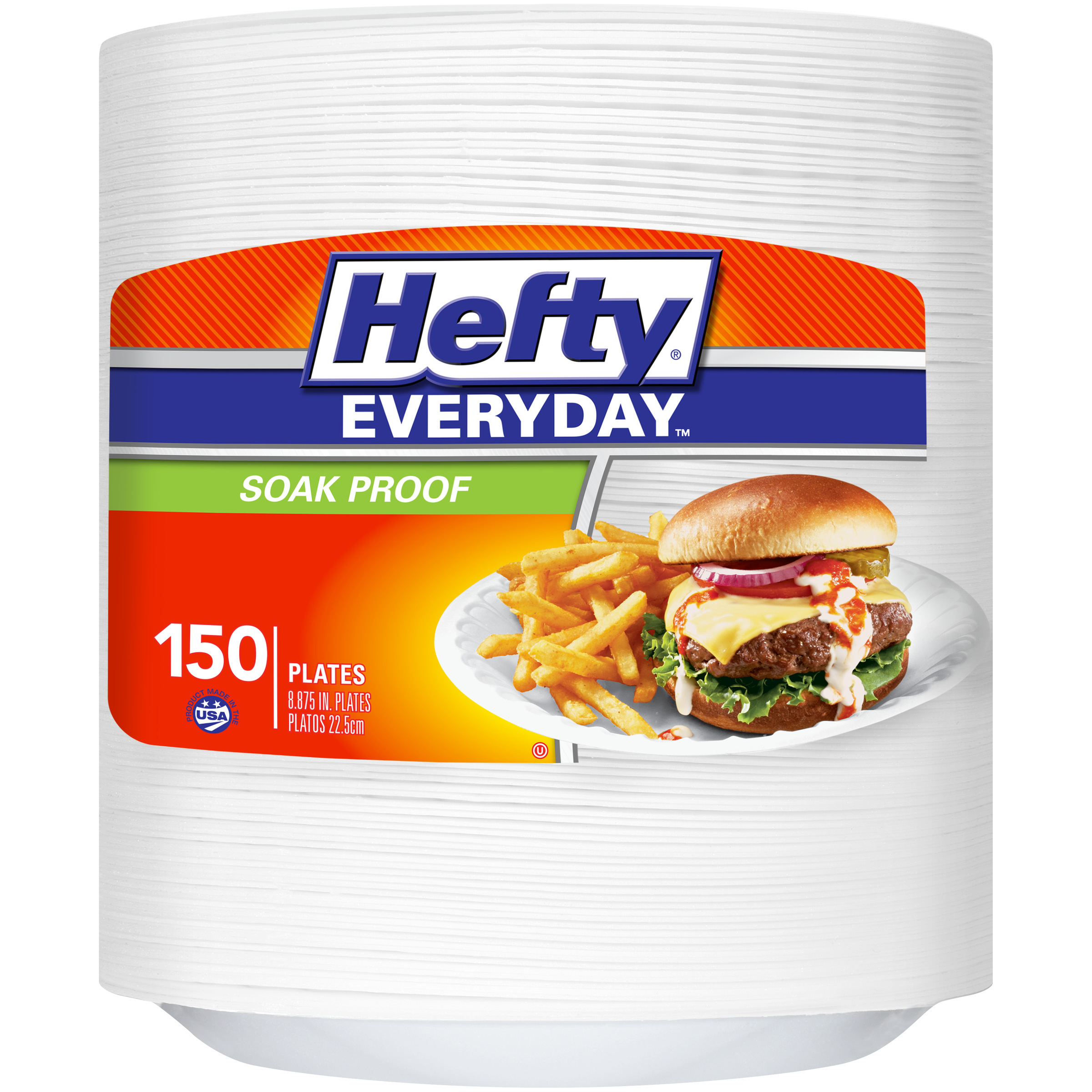 Hefty Everyday Soak-Proof Foam Plates, White, 9 Inch, 150 Count - image 2 of 5