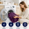 thumbnail image 6 of Dan River Bath Sheet Towels Performance Texture 2 pack 35x70 in XX-Large Ribbed Stripe Cotton Towel for Bath - Purple Passion, 6 of 10
