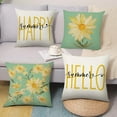 thumbnail image 4 of 1PC Pillow Cover 18x18 Inch, Watercolor Daisy Throw Pillow Covers, Hello Sunshine Summer Outdoor Decor Cushion Case Decoration for Home Couch Chair Sofa, 4 of 7