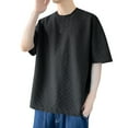 thumbnail image 4 of Men's Summer Oversized Cotton Shirt - Solid Color, Short Sleeve - Round Shoulder Design - M-XXXXL Sizes - Casual/Party Wear, 4 of 4