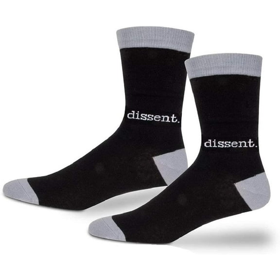 Dissent Women's Crew Socks in Black and Gray