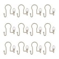 thumbnail image 4 of Utopia Alley  Rustproof Zinc Double Shower Curtain Hooks for Bathroom, Crystal Design, Set of 12 Brushed Nickel, 4 of 9