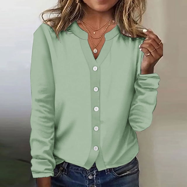 AherBiu Veste Légère pour Femme à Boutons, Cardigan Tricoté à Col Ras du Cou, Chandail Décontracté Ample, Manteau Léger