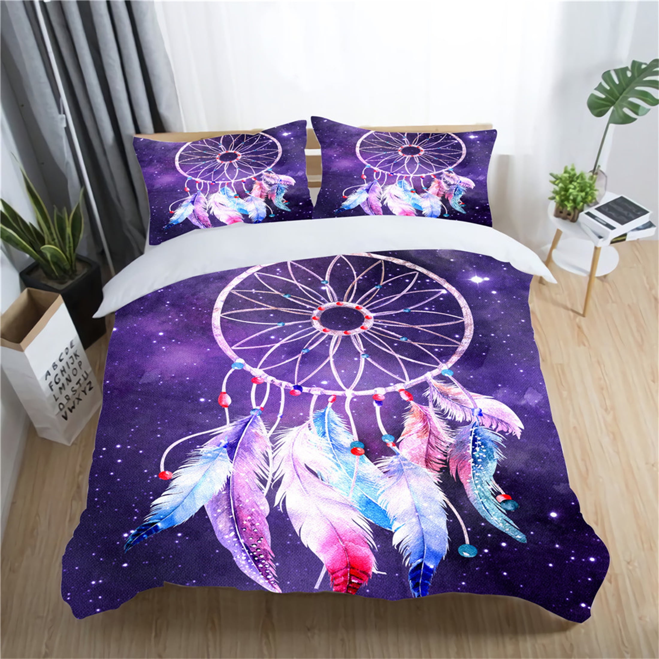 Purple Comforter Cover Set Dream Catcher Bedding Set Full Size Bed