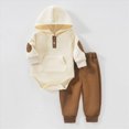 thumbnail image 2 of HCNTES Baby Boy Winter Clothes Baby Warm Clothes Baby Boys and Newborn Button Down Romper and Pants 2 Piece Outfit 0 3 6 9 12 18 Months, 2 of 9