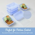 thumbnail image 6 of Bentgo Prep - 20-Piece 1-Compartment Reusable Meal Prep Containers with Lids, PFAS & BPA Free Materials, Durable, Microwave, Freezer, & Dishwasher Safe To Go Food Storage (Periwinkle), 6 of 8