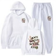 thumbnail image 2 of New ASSC ANTI SOCIAL SOCIAL CLUB couple pullover sweatshirt men's hooded loose trendy suit, 2 of 5