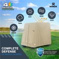 thumbnail image 3 of NEH Golf Cart Covers 4 Passenger, 2+2 Seater Waterproof Cover, 79" Long Roof, Beige, Compatible with EZGO TXT/RXV, Club Car DS/Precedent, Evolution, ICON, Yamaha Golf Cart Cover, 3 of 7