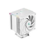 DeepCool AK500 WH DIGITAL Air Cooler, Single Wide Tower, Real-Time CPU Status Screen, 5 Offset Copper Heat Pipes, 240W Heat Dissipation, All White Design