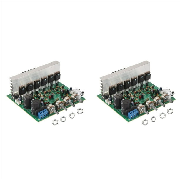 2X Placa Amplificadora de Audio 2.1 Canales 240 W Placa Amplificadora de Subwoofer de Alta Potencia AMP Dual AC18 - Cine en Casa de 24 V