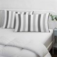 thumbnail image 4 of Grey Striped Queen Size Pillow Cover, Pillowcase Protectors with Zipper, Breathable Decorative Throw Pillow Case Cover, Minimalist Farmhouse Stripe Pillow Shams for Couch Sofa 20x30Inch, 4 of 8