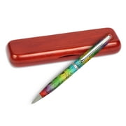 Elica Ball Pen - Rainbow with White Accents with Single Gift Box Rosewood