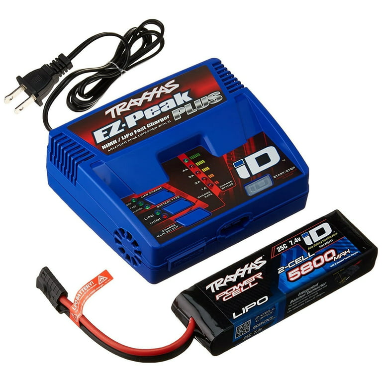 Traxxas 2992 EZ-Peak ID Charger & 2S 5800mAh LiPo Battery Completer