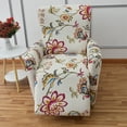 thumbnail image 6 of Dznils Recliner Slipcover Stretch Printed Fabric Furniture Chair Cover, Beige, 6 of 8