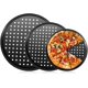 thumbnail image 1 of Bandeja de acero para pizza para horno, bandeja para pizza crujiente con agujeros de 30 cm, bandeja redonda antiadherente para horno, bandeja perforada de acero al carbono para hornear pizza en casa,, 1 of 8