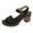 B Black, variant on Sandals For Women Chunky Low Heel Ankle Strap With Flower Design Work Footwear Indoor Outdoor Shoes