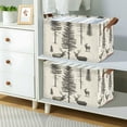 thumbnail image 2 of Yayeee Foldable Storage Basket for Shelves with Handles Waterproof Cloth Bins, Black Deer, 2 of 7