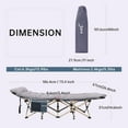 thumbnail image 4 of Heated Cot With Battery, Heated Camping Cots, Camping Cots with Mattress, for Adults, Folding Cot, with Pillow, Carry Bag & Storage Pocket, Extra Wide Sturdy, Holds Up to 500 Lbs (2 Pack, Grey), 4 of 15