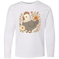 thumbnail image 3 of Inktastic Chicken Flowered Cottagecore Long Sleeve Youth T-Shirt, 3 of 5
