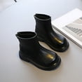 thumbnail image 5 of Otqutp Baby Winter Boots Fashion Spring and Autumn Children's Boots Boys' and Girls' Ankle Boots Thick Soles Non Slip Warm Comfortable Solid Color Back Zipper Casual(Black,10-10.5 Years), 5 of 5