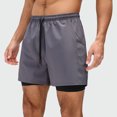 thumbnail image 5 of Mgmyaa Men's Running Shorts Loose Casual Short Pants Drawstring Elastic Waist Gym Sport Shorts with Pockets, 5 of 5