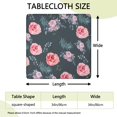 thumbnail image 2 of Square Tablecloth with Elastic Edges 34 * 34 Inch Waterproof Pioneer Colorful Floral Table Cover Washable Indoor and Outdoor for Party Kitchen Dinner Banquet Patio Picnic, 2 of 6