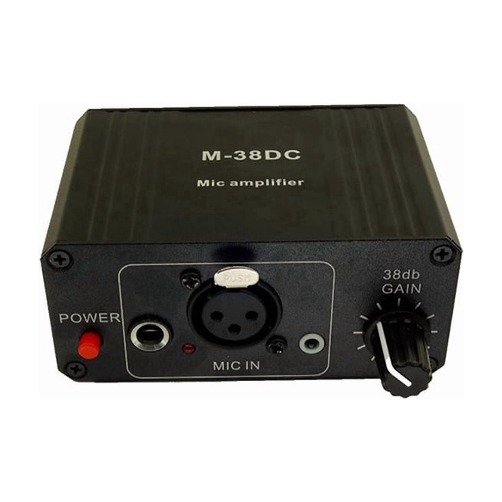 Protable Microphone Preamp High Gain 48V Phantom Power XLR Output Mic Preamplifier for Dynamic and Condenser Microphone
