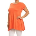 thumbnail image 2 of Women's Casual Plus Size Solid Color Blouse Tunic Top Shirt, 2 of 4