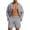 Gray, variant on Men's Summer Sun Protection Outfits UPF 50+ Full Zip Hoodie Jackets Matching Shorts Outdoor Fishing Sets