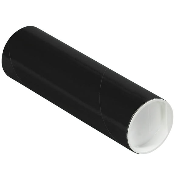 Partners Brand Mailing Tubes,W/Caps,2x6",Black,PK50 P2006BL
