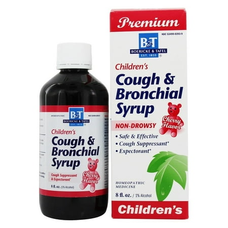 Boericke & Tafel - Cough & Bronchial Syrup for Children Cherry Flavor - 8 fl. (Best Cough Syrup For Kids)