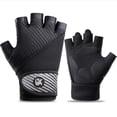 thumbnail image 1 of Breathable Fingerless Workout Gloves with Full Palm Protection for Weightlifting Cycling Exercise, 1 of 9