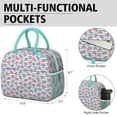 thumbnail image 6 of Lunch Bag Lunch Box for Women Reusable Insulated Lunch Bags,Water-Resistant Tropical Watermelon Fruit Black Cooler Lunch Tote Bag, Large Capacity for Work Travel Picnic, 6 of 6