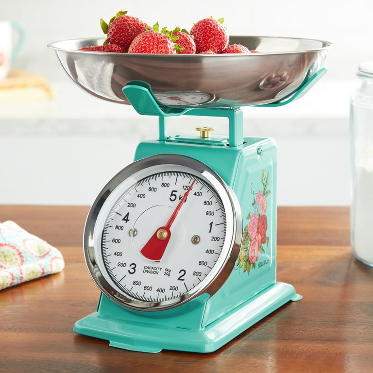 Mini Analog Kitchen Food Scale with Removable Measuring Cup